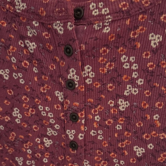 Lucky Brand Purple Floral Button Blouse - Picture 3 of 5